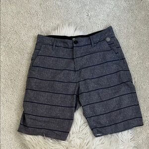 Element Heathered blue gray striped board/ swim shorts